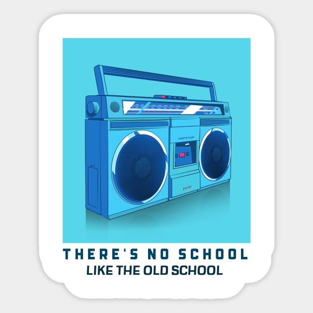 OLD SCHOOL CASSETE PLAYER Sticker by Katebi Designs